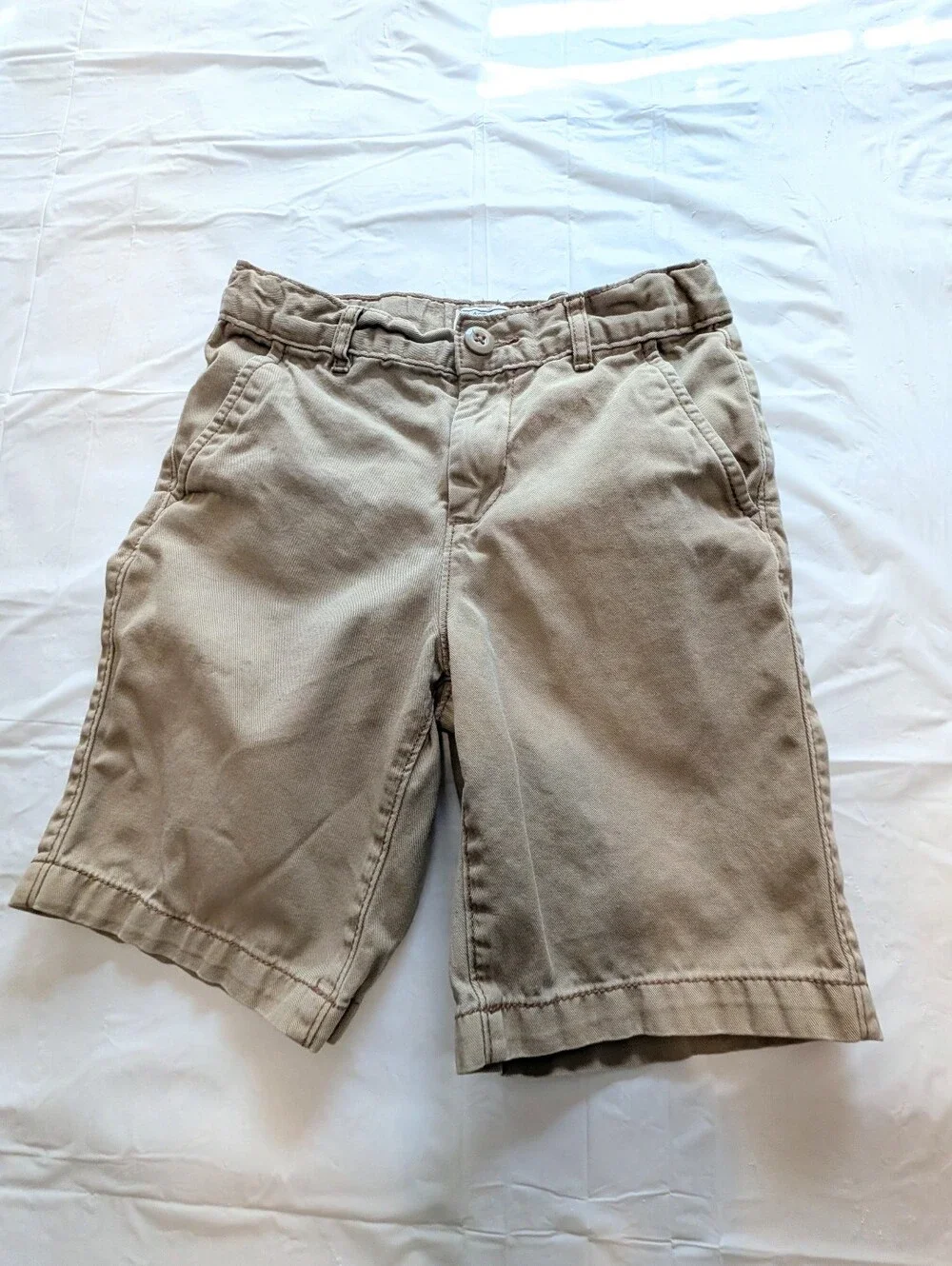 The Children’s Place Uniform Chino Shorts Khaki Tan Size Boys 7 School Preppy